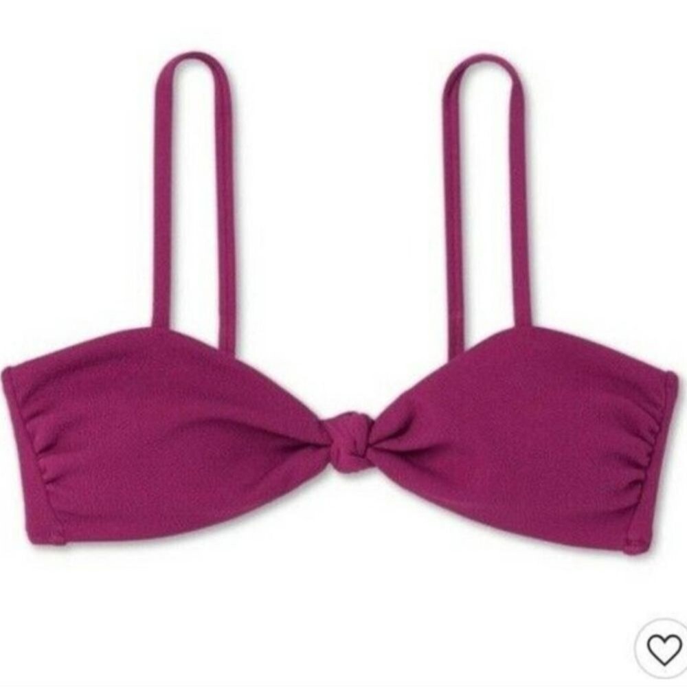Shade & Shore Knot-Front Bikini Top S